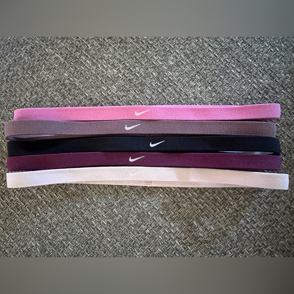 Girls Nike Swoosh Sports Headbands - 5 pack